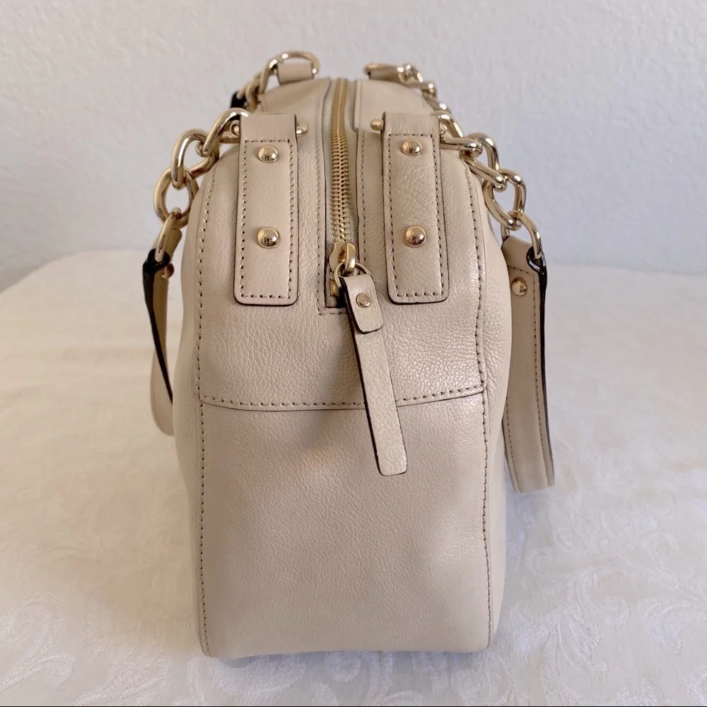 Kate spade beige chain strap leather bag